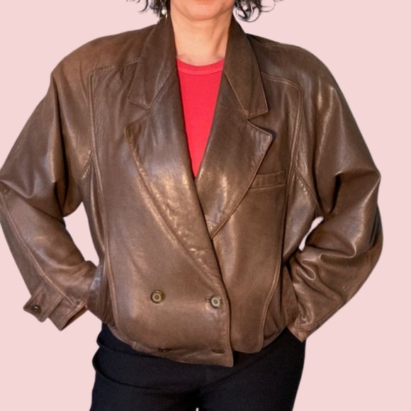 Lautreamont, Japan, Vintage 80's Leather Jacket, US Size 8-10 - Picture 3 of 10